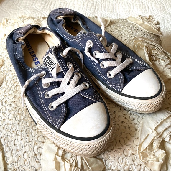 Converse Chuck Taylor All Star Blue Shoreline Slip On Elastic Heel Sz 7.5 Womens - Picture 16 of 16